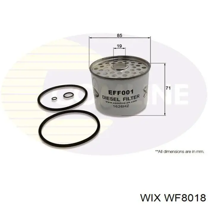 WF8018 WIX filtro combustible