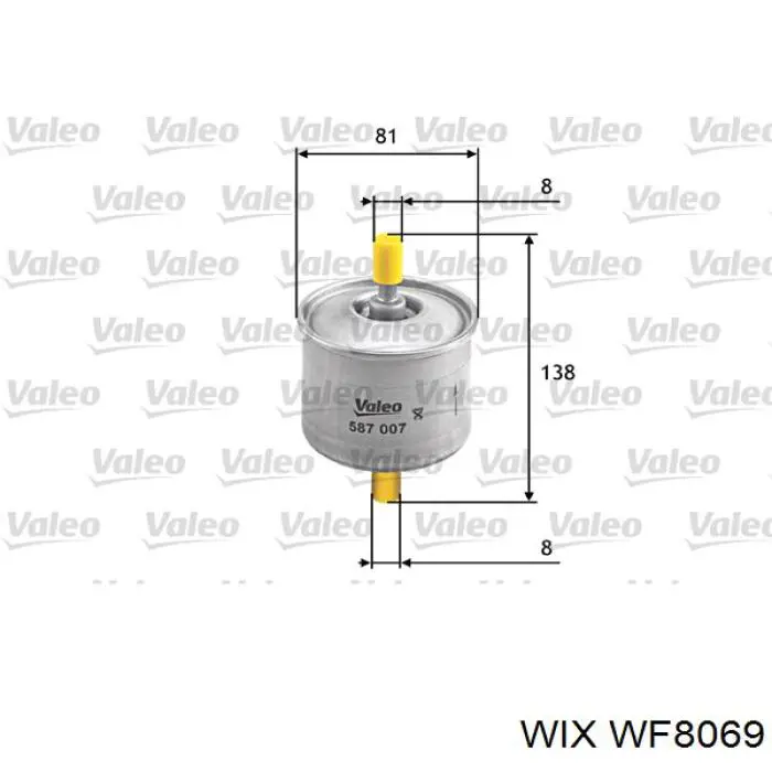 WF8069 WIX filtro combustible