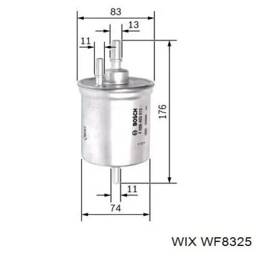 WF8325 WIX filtro combustible