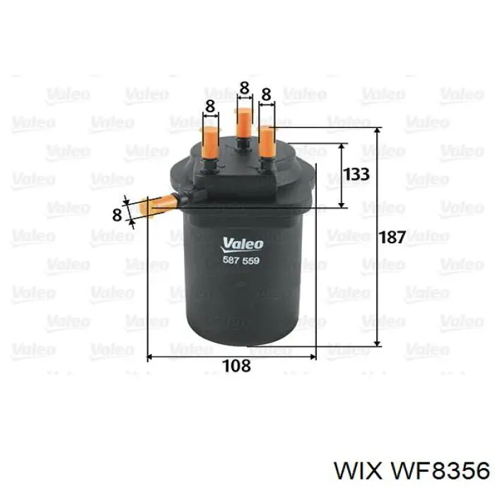 Filtro combustible WIX WF8356 precio, desde 23,53 EUR