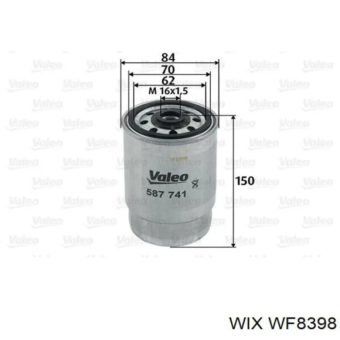 Filtro combustible WIX WF8398 precio, desde 10,08 EUR