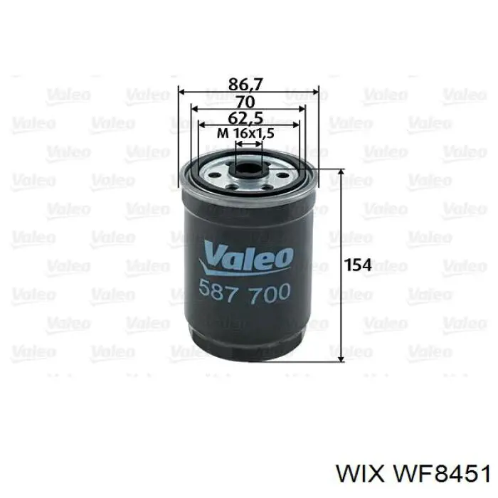 Comprar WF8451 WIX Filtro diesel