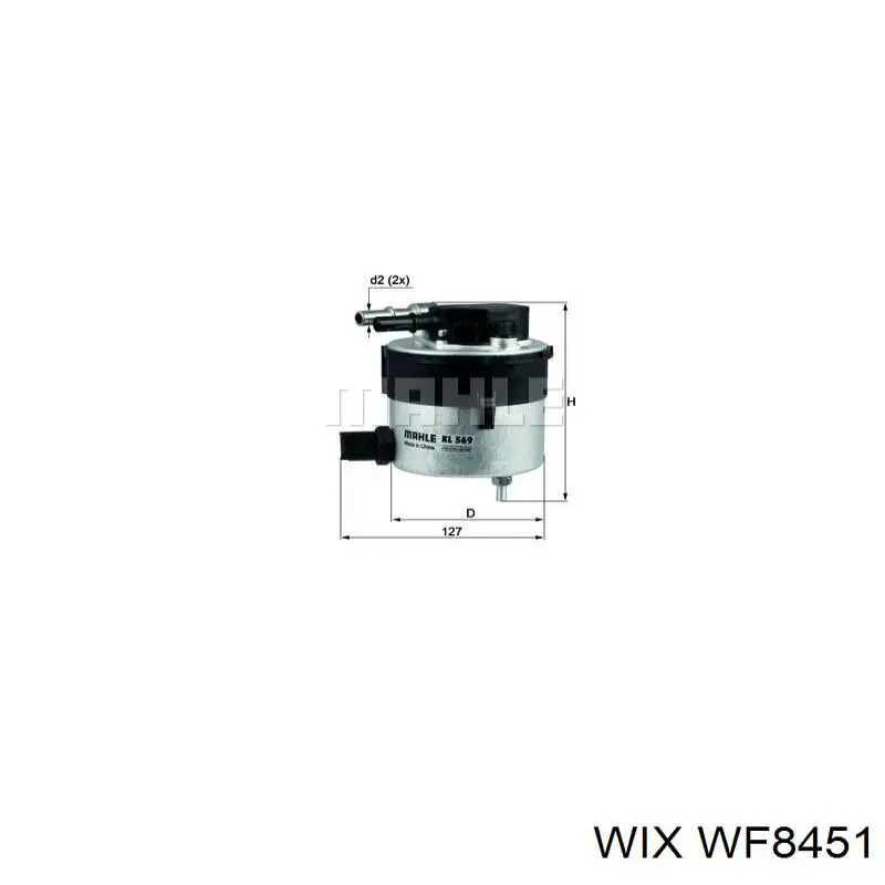 WF8451 WIX filtro combustible