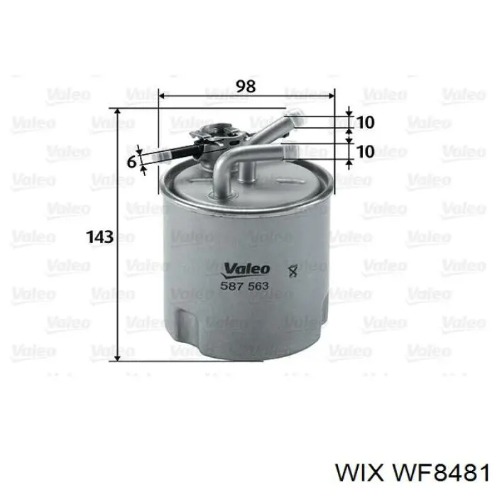 WF8481 WIX filtro combustible
