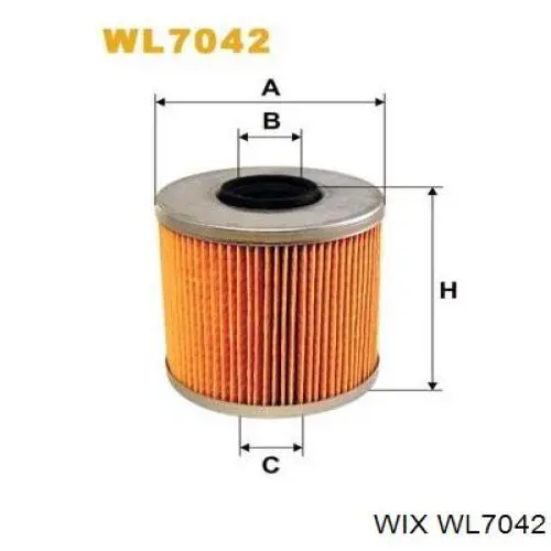 WL7042 WIX filtro de aceite