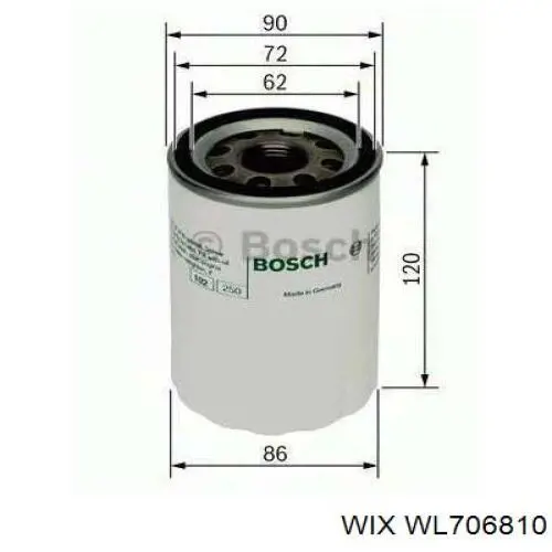 WL7068-10 WIX filtro de aceite