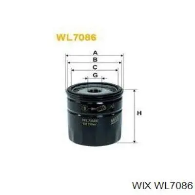 WL7086 WIX filtro de aceite