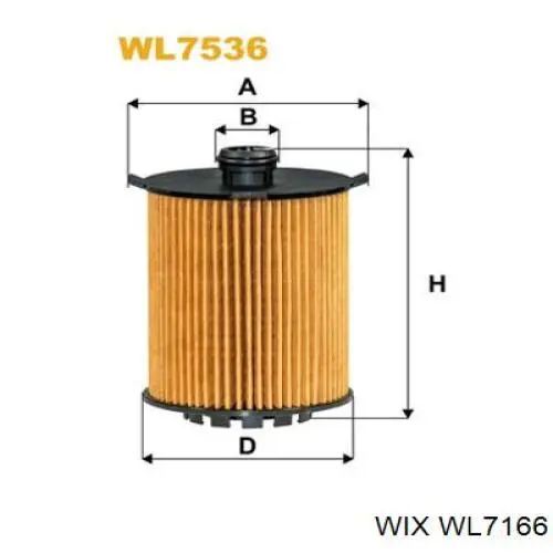 Filtro de aceite motor WIX WL7166