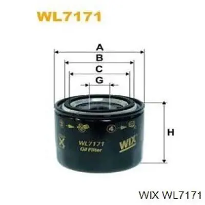 WL7171 WIX filtro de aceite