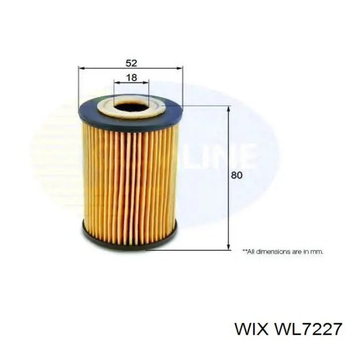 WL7227 WIX filtro de aceite