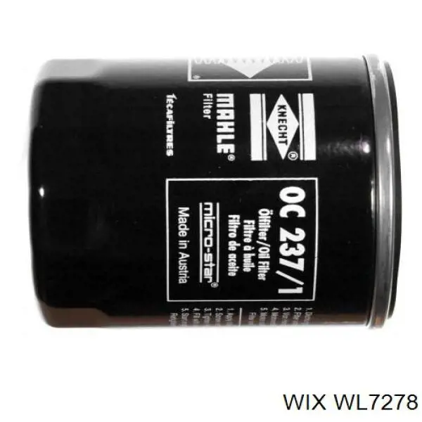 Filtro de aceite WIX WL7278 precio, desde 5,40 EUR