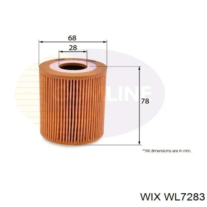 WL7283 WIX filtro de aceite