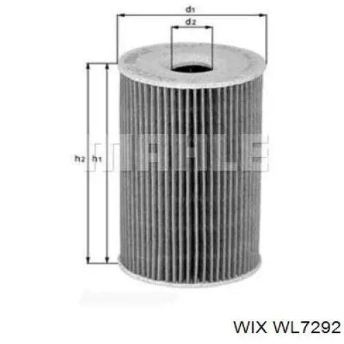 WL7292 WIX filtro de aceite