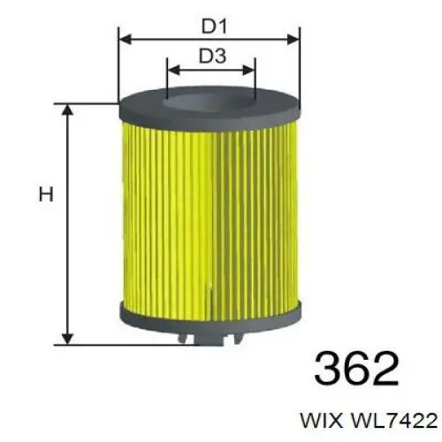 WL7422 WIX filtro de aceite