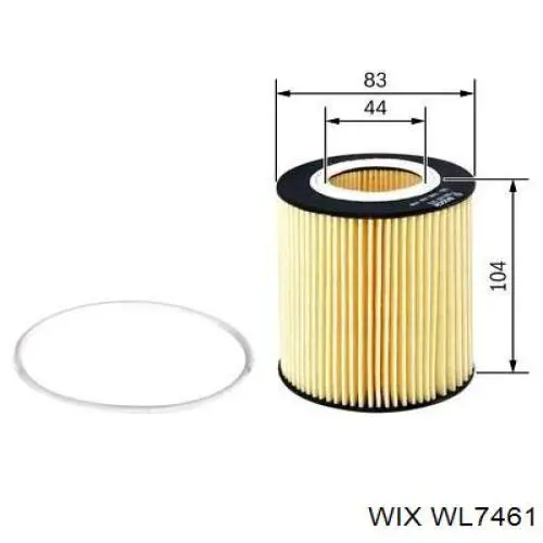 Filtro de aceite WL7461 WIX