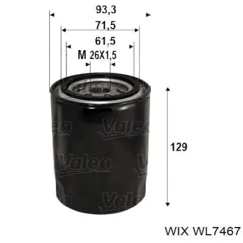 Filtro de aceite WIX WL7467 precio, desde 8,76 EUR