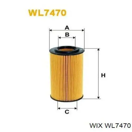 WL7470 WIX filtro de aceite