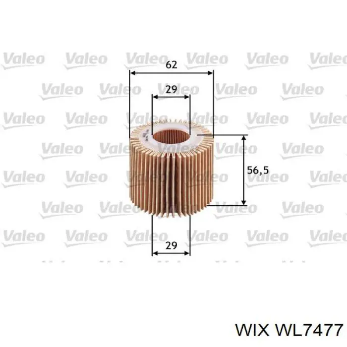 Filtro de aceite WIX WL7477 precio, desde 7,32 EUR