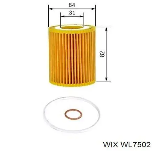 WL7502 WIX filtro de aceite