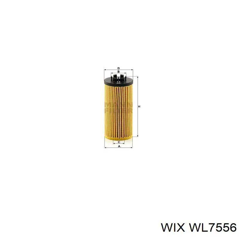 WL7556 WIX filtro de aceite