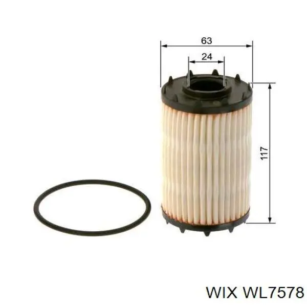 WL7578 WIX filtro de aceite