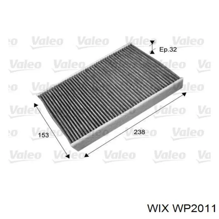 Filtro de cabina WIX WP2011 precio, desde 11,03 EUR