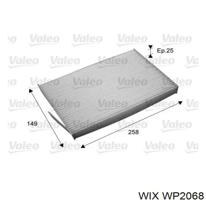 WP2068 WIX filtro habitáculo