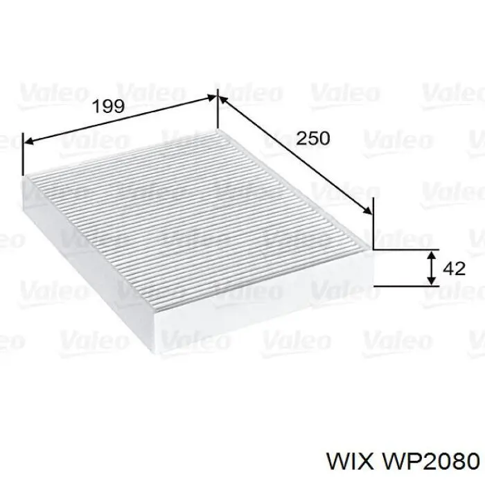 Comprar WP2080 WIX Filtro de aire del habitáculo