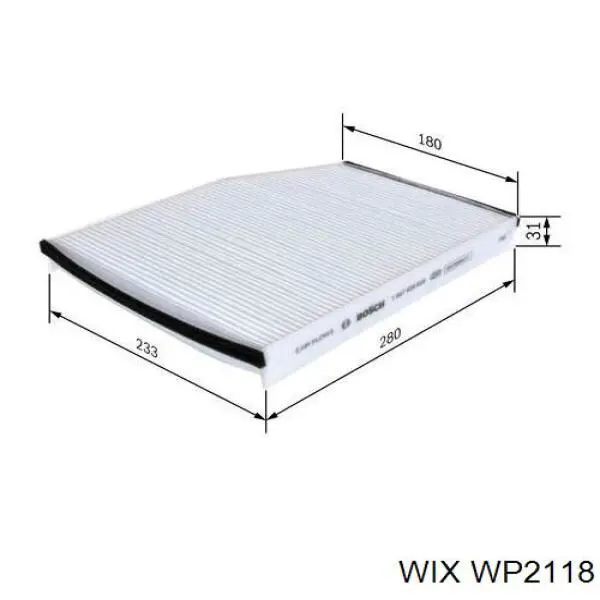 Comprar WP2118 WIX Filtro de aire del habitáculo
