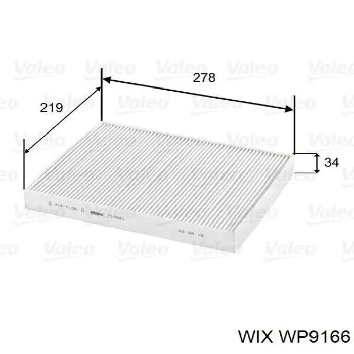 WP9166 WIX filtro habitáculo