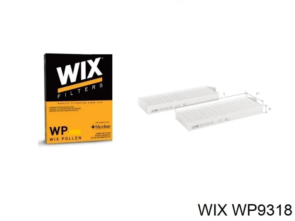 WP9318 WIX filtro habitáculo