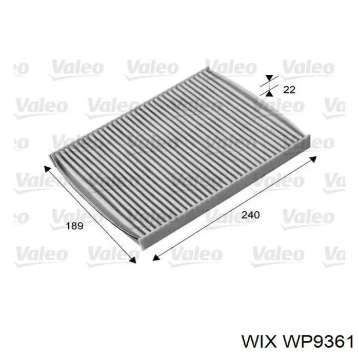 Filtro de habitáculo WP9361 WIX