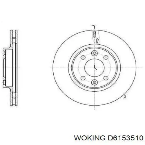 D6153510 Woking freno de disco delantero