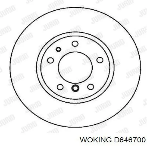 Disco de freno trasero D646700 Woking