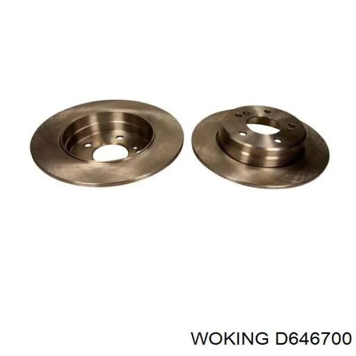 Disco de freno trasero Woking D646700 precio, desde 24,20 EUR