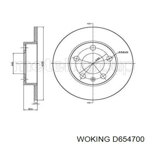 Frenos traseros Woking D654700