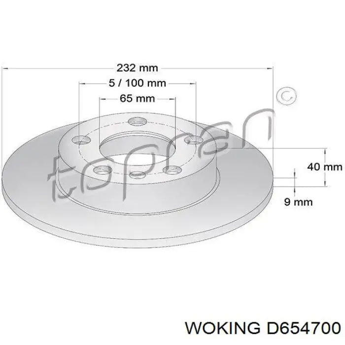 Comprar D654700 Woking Disco de freno trasero