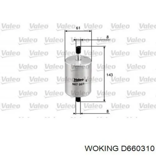 Disco de freno D660310 Woking