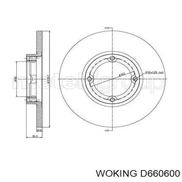Freno de disco delantero Chevrolet Spark (Matiz) M200, M250