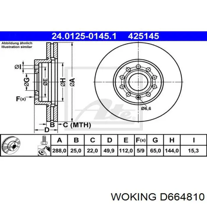 Freno de disco delantero Volkswagen Caddy 2 9K9