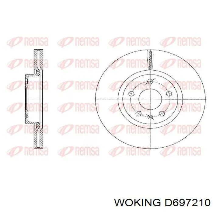 D6972.10 Woking freno de disco delantero