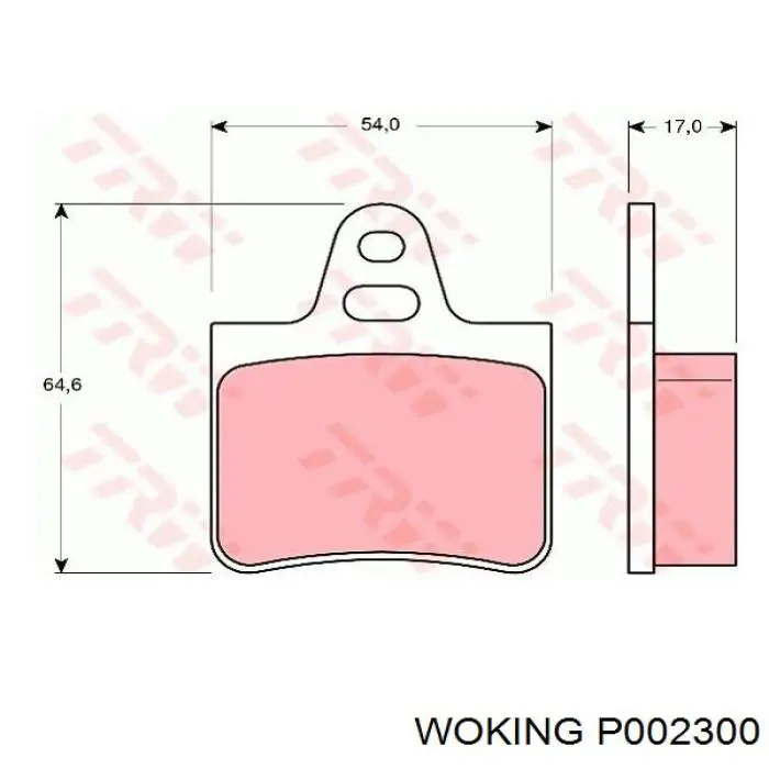 P0023.00 Woking pastillas de freno traseras