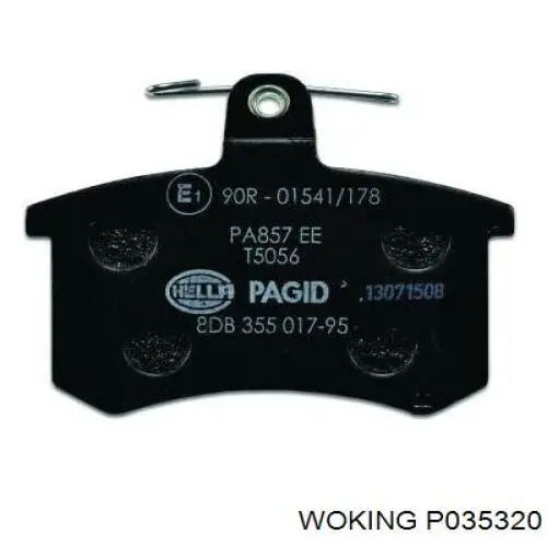 Pastillas traseras Woking P035320