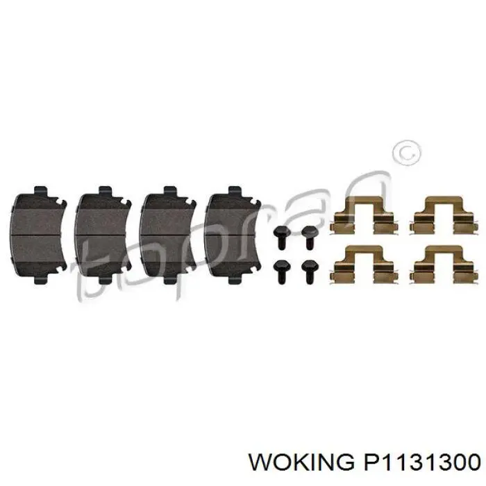 Pastillas traseras Woking P1131300