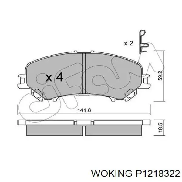 Pastillas de freno delanteras Nissan Qashqai 2 J11