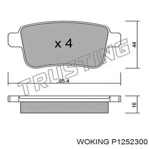 P12523.00 Woking pastillas de freno traseras