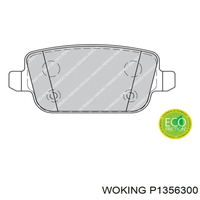 Pastillas traseras de freno Woking P1356300 precio, desde 18,67 EUR