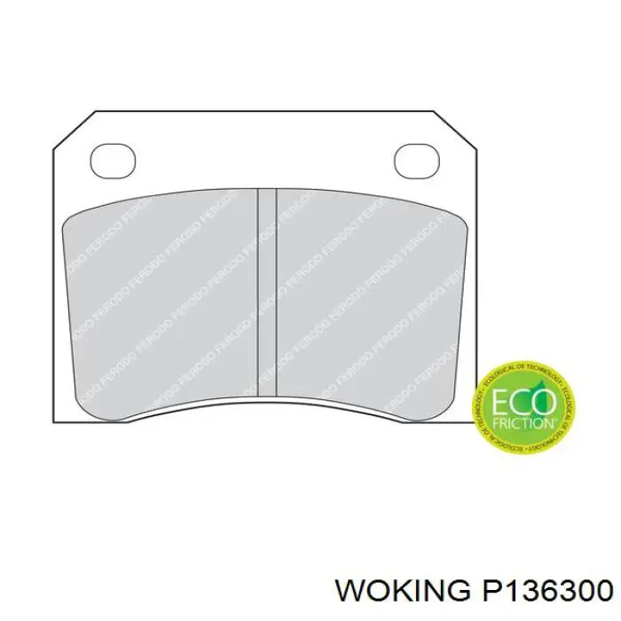 P1363.00 Woking pastillas de freno traseras