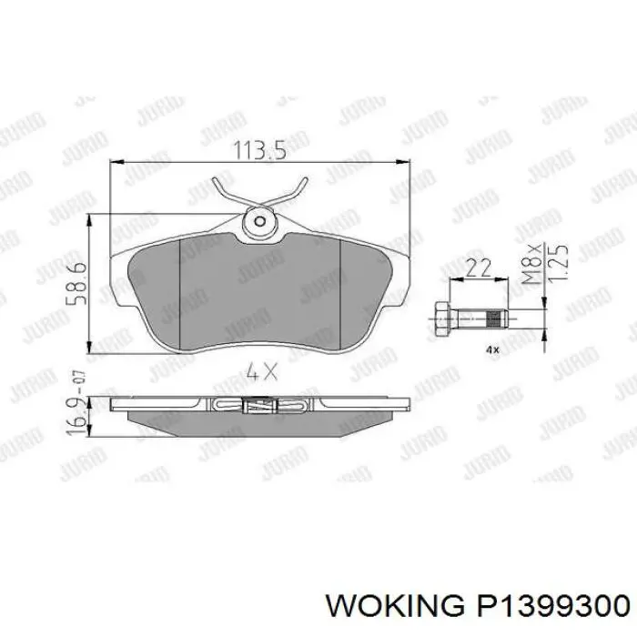 P13993.00 Woking pastillas de freno traseras