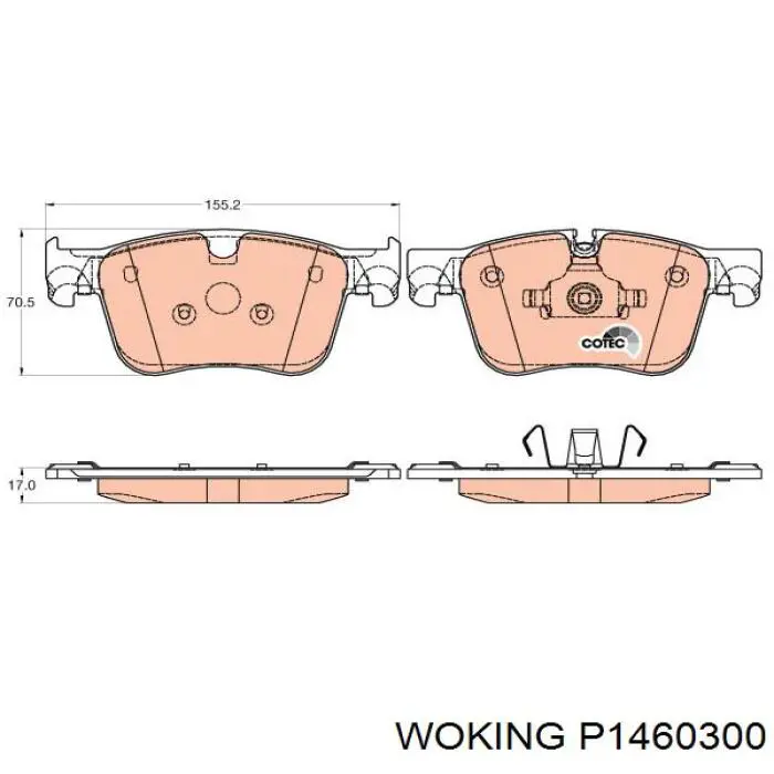 P1460300 Woking pastillas de freno delanteras